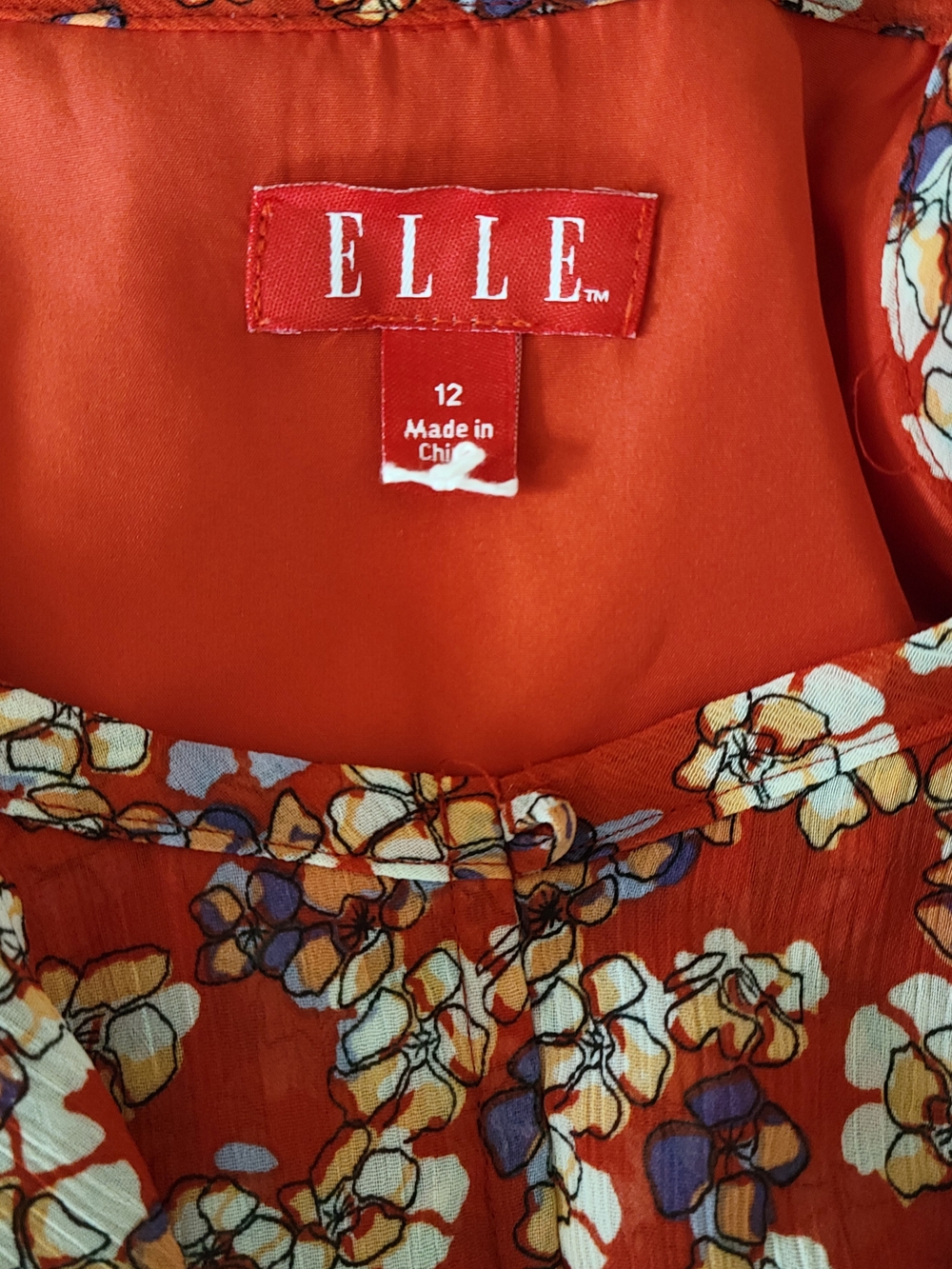 ELLE Red Floral Ruffle Sundress - Picture 3 of 3